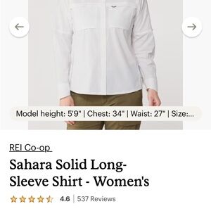 REI Co-op White Long-Sleeve Shirt